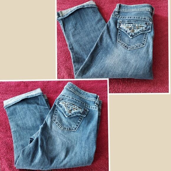 APT 9 Straight Leg   jean Capri P/6 Waist  15.5 In - Picture 2 of 5